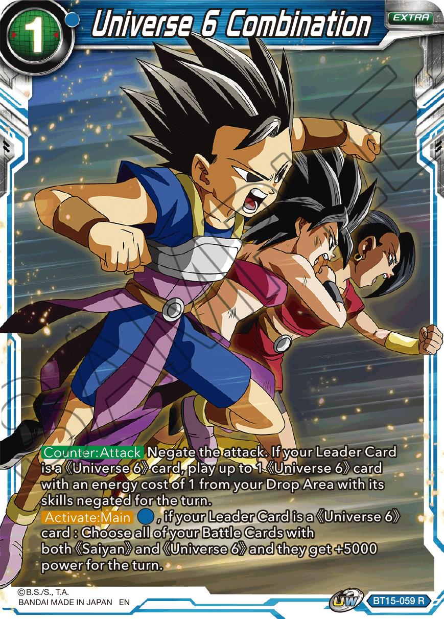 Universe 6 Combination BT15-059 Dragon Ball Super Saiyan Showdown