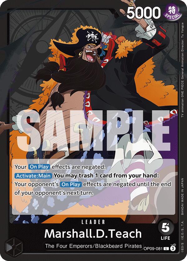 Marshall.D.Teach OP09-081 One Piece Emperors in the New World