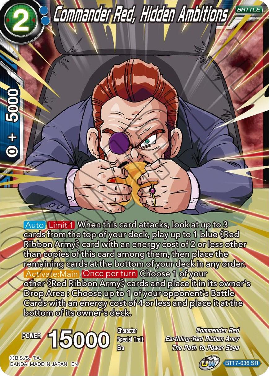 Commander Red, Hidden Ambitions [Foil] BT17-036 Dragon Ball Super Ultimate Squad