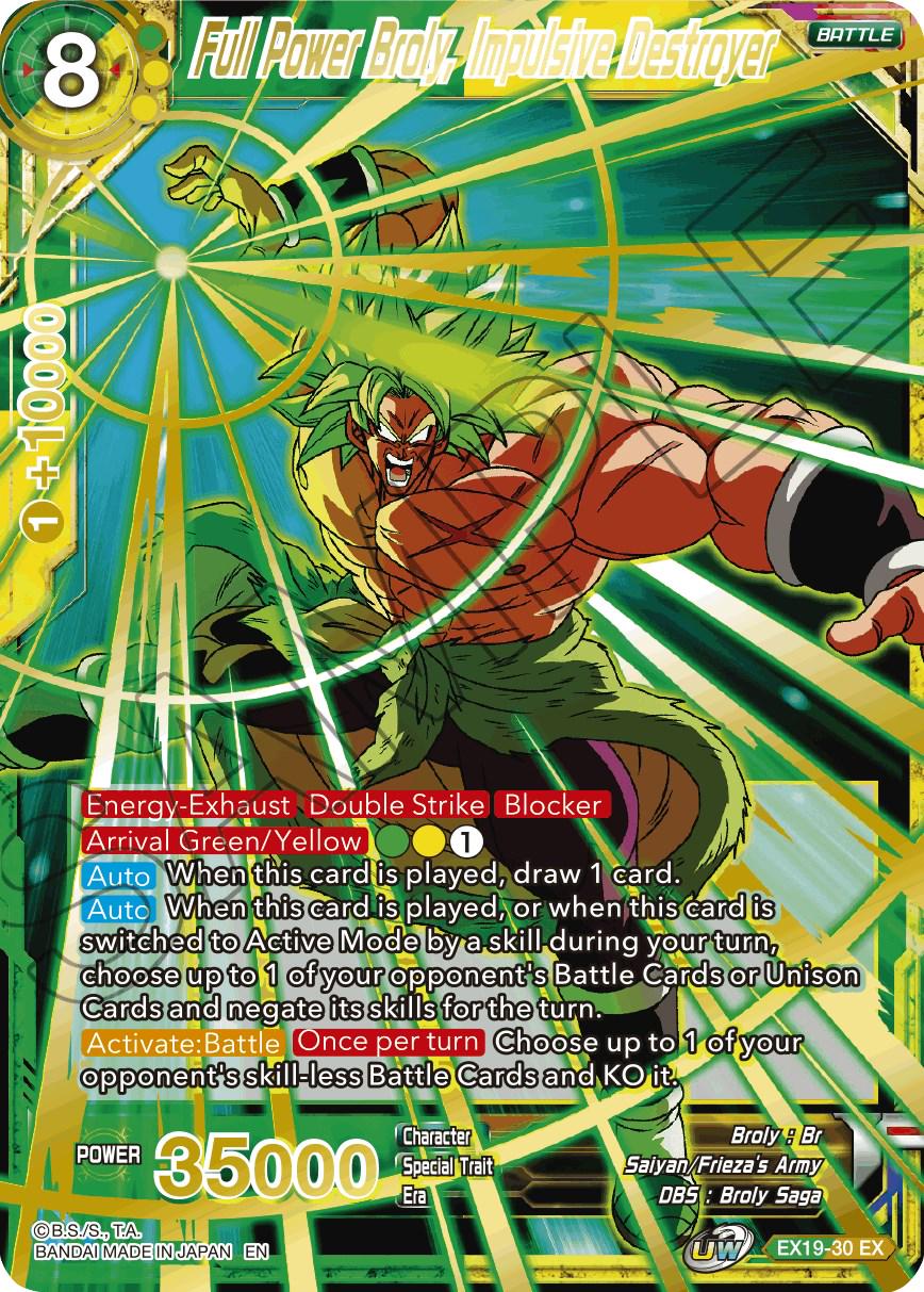 Full Power Broly, Impulsive Destroyer [Foil] EX19-30 Dragon Ball Super Expansion Set: Special Anniversary Box 2021