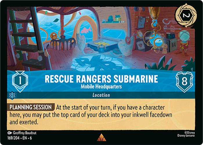 Rescue Rangers Submarine - Mobile Headquarters #169 Lorcana Azurite Sea