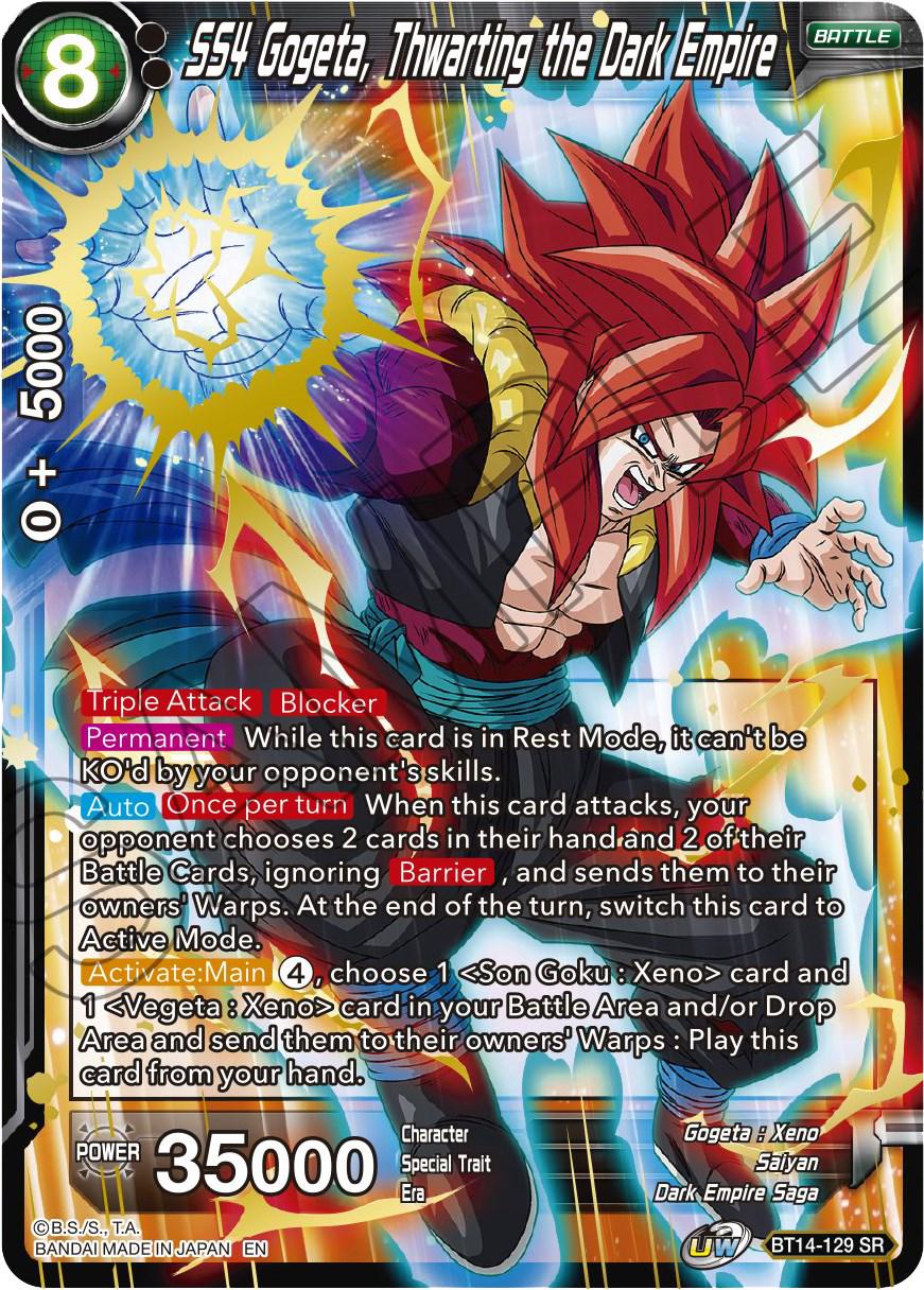 SS4 Gogeta, Thwarting the Dark Empire BT14-129 Dragon Ball Super Cross Spirits