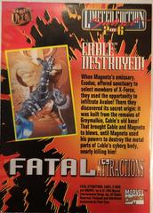 Back | Cable Destroyed Marvel 1994 Ultra X-Men Fatal Attractions