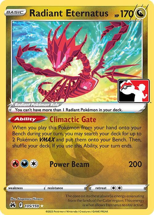 Radiant Eternatus [Prize Pack Series 3] #105 Pokemon Crown Zenith