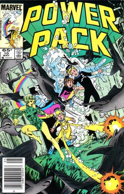 Power Pack [Newsstand] #10 (1985) Comic Books Power Pack