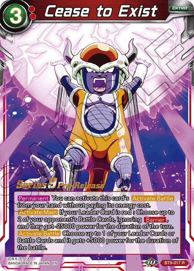 Cease to Exist BT9-017 Dragon Ball Super Universal Onslaught: Pre-Release Promos