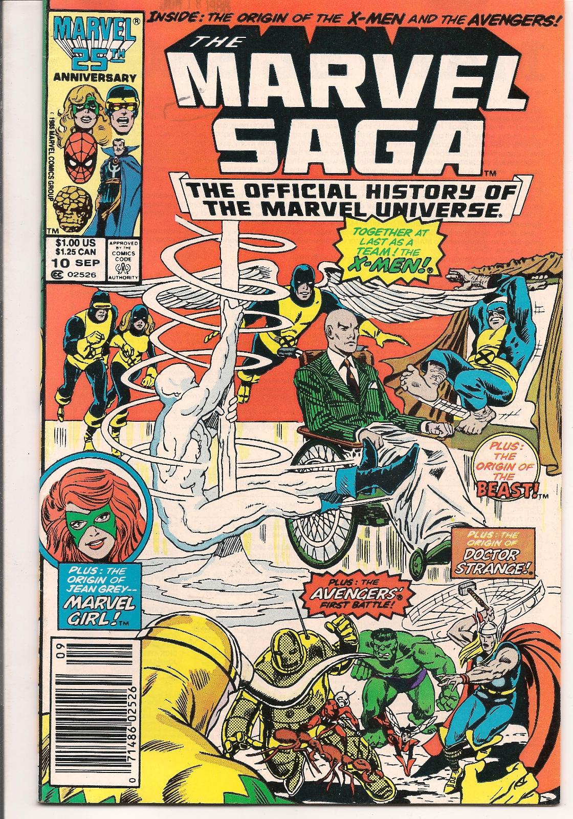 The Marvel Saga the Official History of the Marvel Universe [Newsstand] #10 (1986) Comic Books The Marvel Saga the Official History of the Marvel Universe