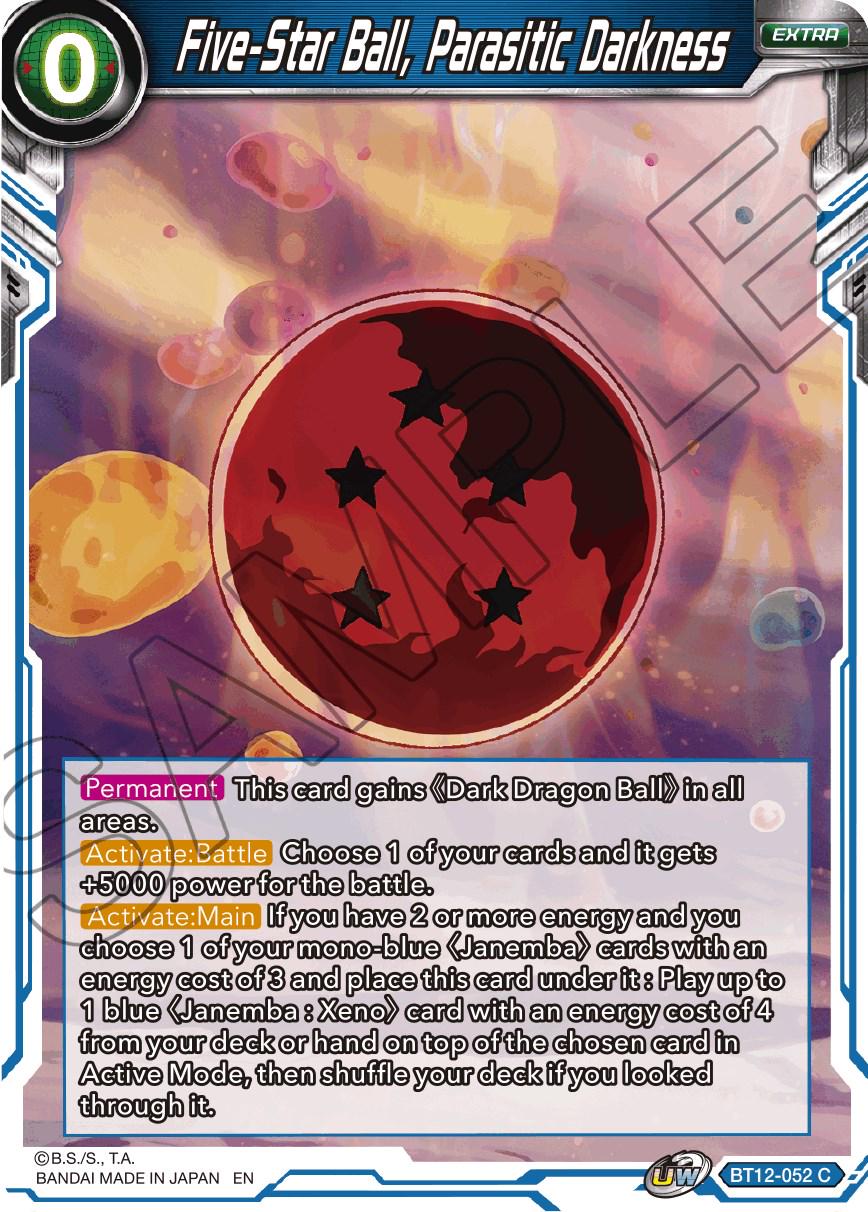 Five-Star Ball, Parasitic Darkness BT12-052 Dragon Ball Super Vicious Rejuvenation