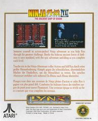 Rear | Ninja Gaiden III: Ancient Ship of Doom Atari Lynx