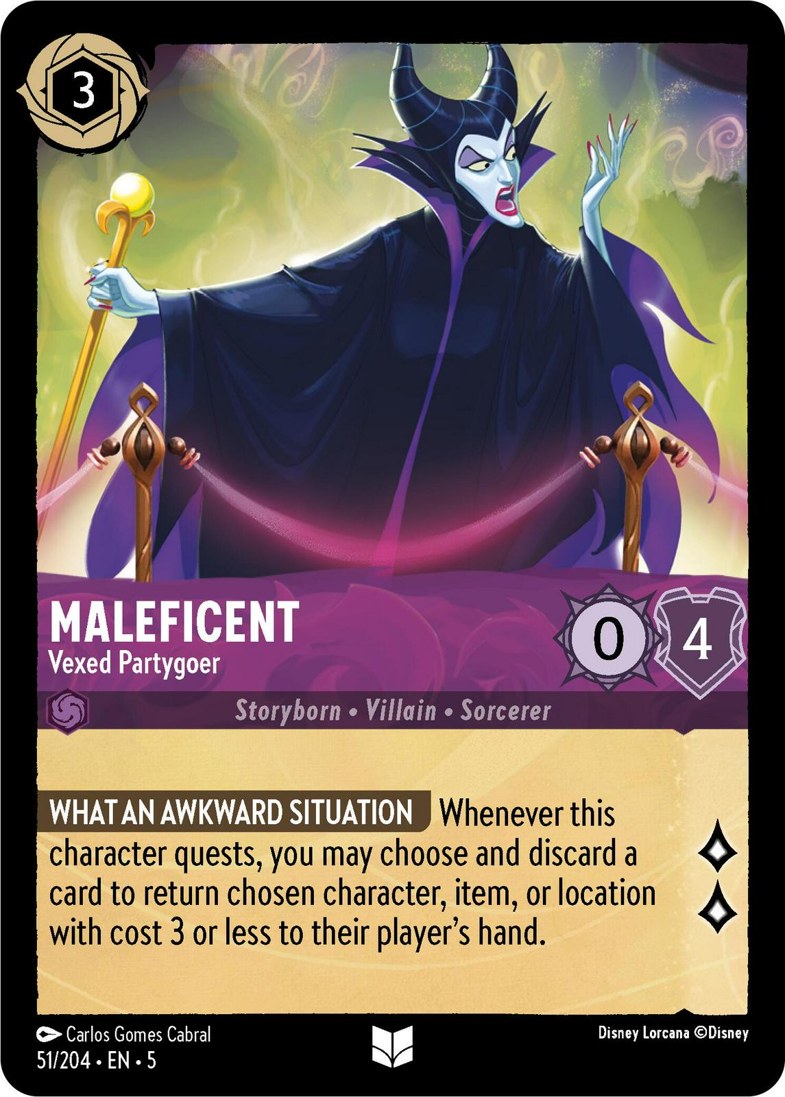 Maleficent - Vexed Partygoer [Foil] #51 Lorcana Shimmering Skies