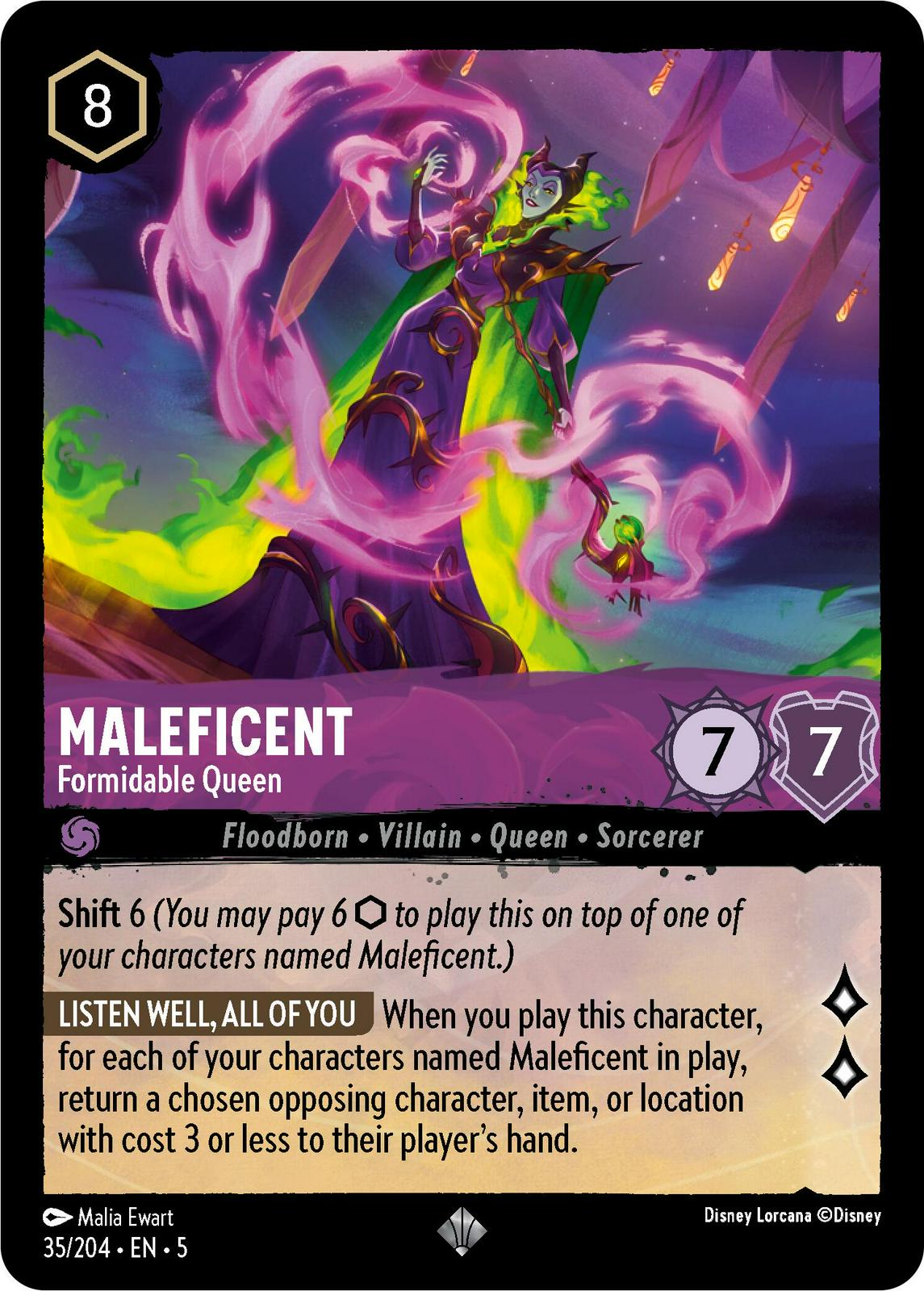 Maleficent - Formidable Queen [Foil] #35 Lorcana Shimmering Skies