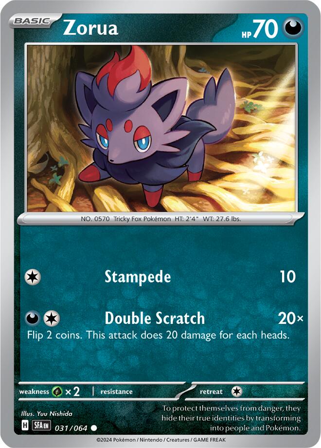 Zorua #31 Pokemon Shrouded Fable