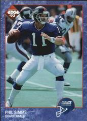 Phil Simms Football Cards 1993 Collector's Edge Prices