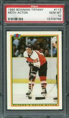 Keith Acton #113 Hockey Cards 1990 Bowman Tiffany Prices