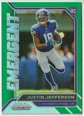 Justin Jefferson [Green] Football Cards 2020 Panini Prizm Emergent Prices