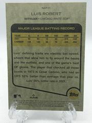 Back Of Card | Luis Robert Baseball Cards 2022 Topps Heritage New Age Performers