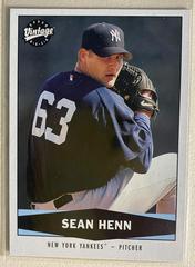 Sean Henn #489 Baseball Cards 2004 Upper Deck Vintage Prices
