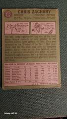 Back  | Chris Zachary Baseball Cards 1967 Topps