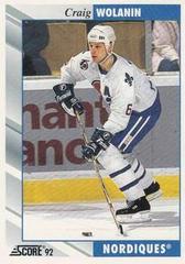 Craig Wolanin #21 Hockey Cards 1992 Score Prices