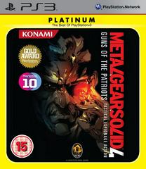 Later 'PS3' Case Style Revision | Metal Gear Solid 4: Guns of the Patriots [Platinum] PAL Playstation 3