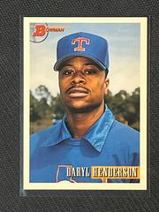 Daryl Henderson #25 Baseball Cards 1993 Bowman Prices