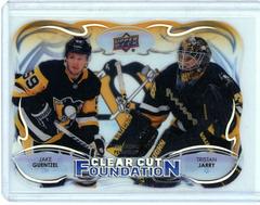 Jake Guentzel, Tristan Jarry Hockey Cards 2022 Upper Deck Clear Cut Foundations Prices