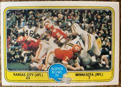 Super Bowl IV Football Cards 1981 Fleer Team Action Prices
