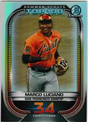 Marco Luciano Baseball Cards 2021 Bowman Scout’s Top 100 Prices