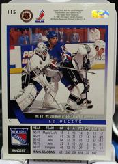 Back Of Card | Ed Olczyk Hockey Cards 1993 Upper Deck