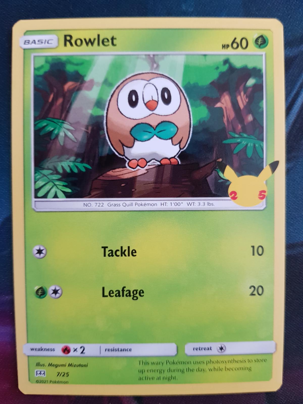 Rowlet | Ungraded | Pokemon McDonalds 2021