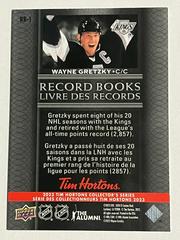 Back Of Card  | Wayne Gretzky Hockey Cards 2023 Upper Deck Tim Hortons Legends Record Books