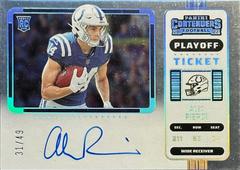Alec Pierce [SP Variation Autograph Playoff Ticket] #103V Football Cards 2022 Panini Contenders Prices