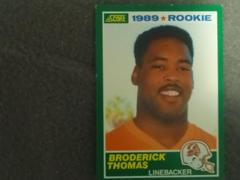 Broderick Thomas #245 Football Cards 1989 Panini Score Prices