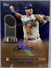 Josh Jung [Gold] Baseball Cards 2024 Topps World Series Champion Autograph Prices