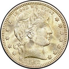 1912 [PROOF] Coins Barber Quarter Prices