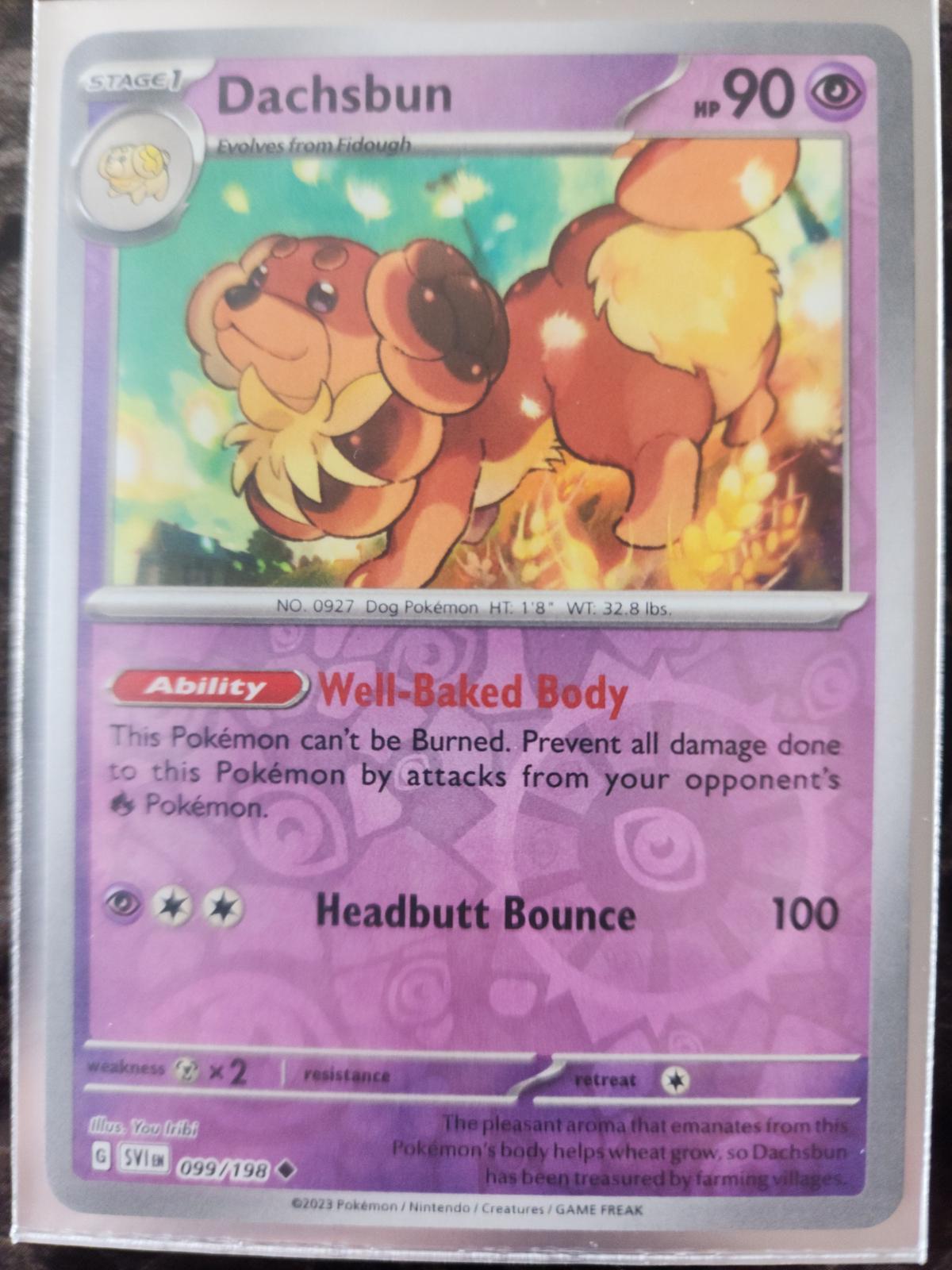 Dachsbun [Reverse Holo] #99 Pokemon Scarlet & Violet