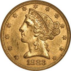 1883 Coins Liberty Head Half Eagle Prices