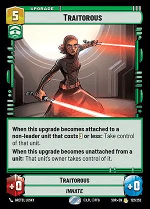 Traitorous [Foil Hyperspace] #122 Star Wars Unlimited: Spark of Rebellion