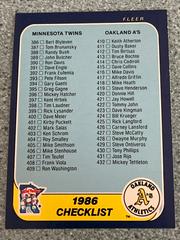 1986 checklist Baseball Cards 1986 Fleer Prices