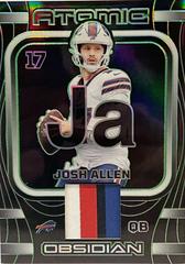 Josh Allen [Green Electric Etch] #AMA-JAL Football Cards 2023 Panini Obsidian Atomic Material Prices
