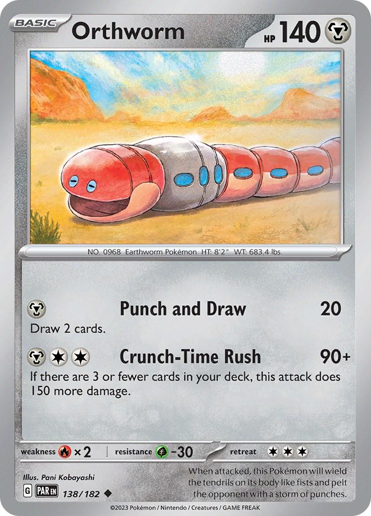 Orthworm #138 Pokemon Paradox Rift