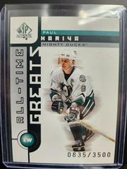 Paul Kariya Hockey Cards 2001 SP Authentic Prices