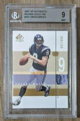 Drew Brees [Gold] #101 Football Cards 2001 SP Authentic Prices