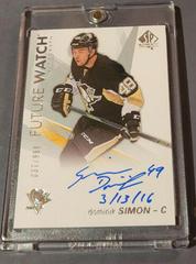 Dominik Simon [Autograph Inscribed] Hockey Cards 2016 SP Authentic Prices