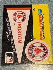 Boston Pennant  | Boston Red Sox Baseball Cards 1987 Fleer Team Stickers