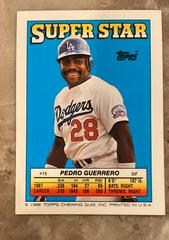 Back | Andres Thomas, Julio Franco, Pedro Guerrero Baseball Cards 1988 Topps Stickercard