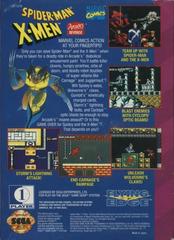 Spiderman X-Men Arcade'S Revenge - Back | Spiderman X-Men Arcade's Revenge Sega Game Gear