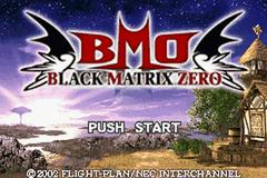 Title Screen | Black Matrix Zero JP GameBoy Advance
