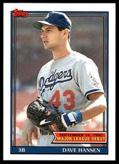 Dave Hansen #63 Baseball Cards 1991 Topps '90 M.L. Debut Prices