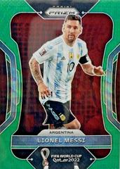 Lionel Messi [Green] Soccer Cards 2022 Panini Prizm World Cup Prices